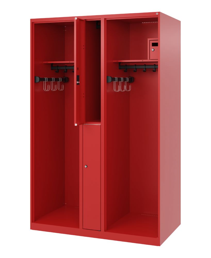 Produktbild C+P Feuerwehrspind Evolo Modell MAXI 2 Abteile 1850 x 1200 x 600 mm feuerrot bild 2