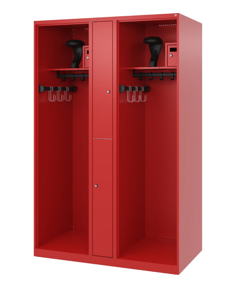 Produktbild C+P Feuerwehrspind Evolo Modell MAXI 2 Abteile 1850 x 1200 x 600 mm feuerrot