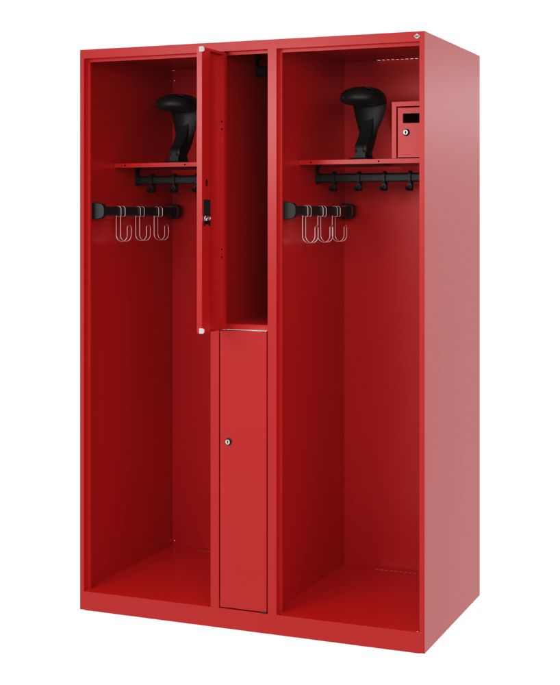 Produktbild C+P Feuerwehrspind Evolo Modell MAXI 2 Abteile 1850 x 1200 x 600 mm feuerrot bild 2
