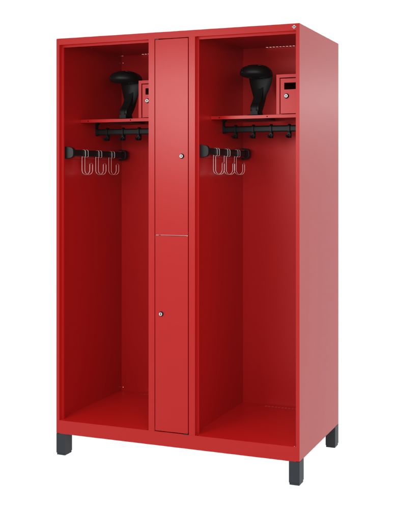 Produktbild C+P Feuerwehrspind Evolo Modell MAXI 2 Abteile 1950 x 1200 x 600 mm feuerrot