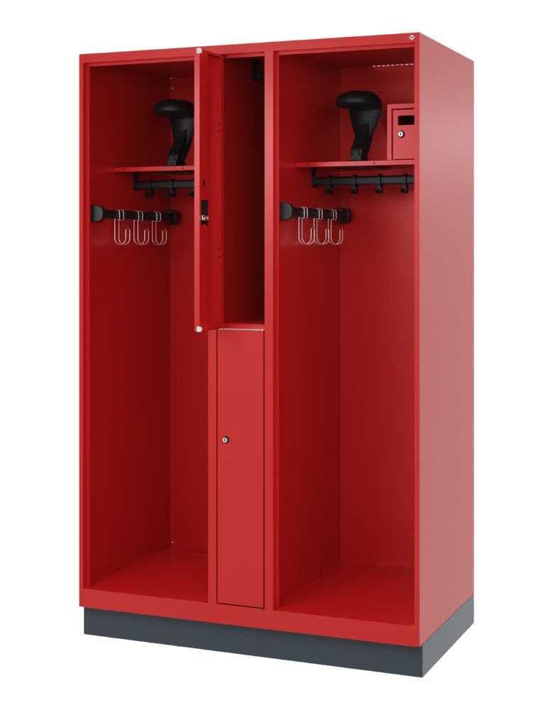 Produktbild C+P Feuerwehrspind Evolo Modell MAXI 2 Abteile 1950 x 1200 x 600 mm feuerrot bild 2