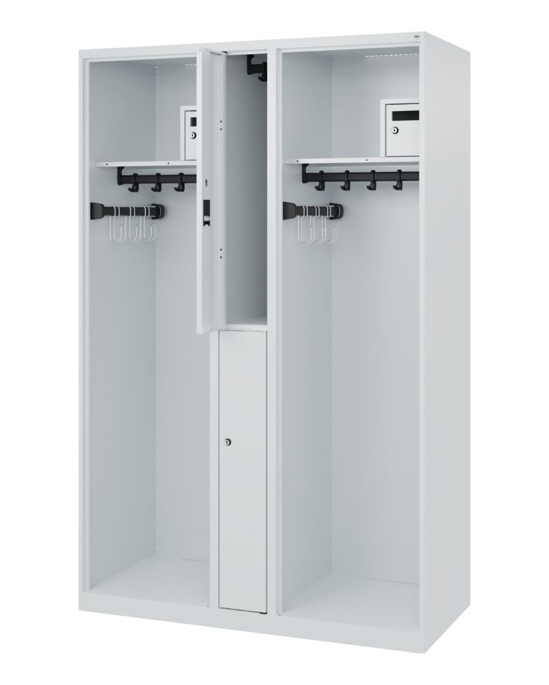 Produktbild C+P Feuerwehrspind Maxi 2 offene Abteile lichtgrau 1200 x 500 x 1850 mm bild 2