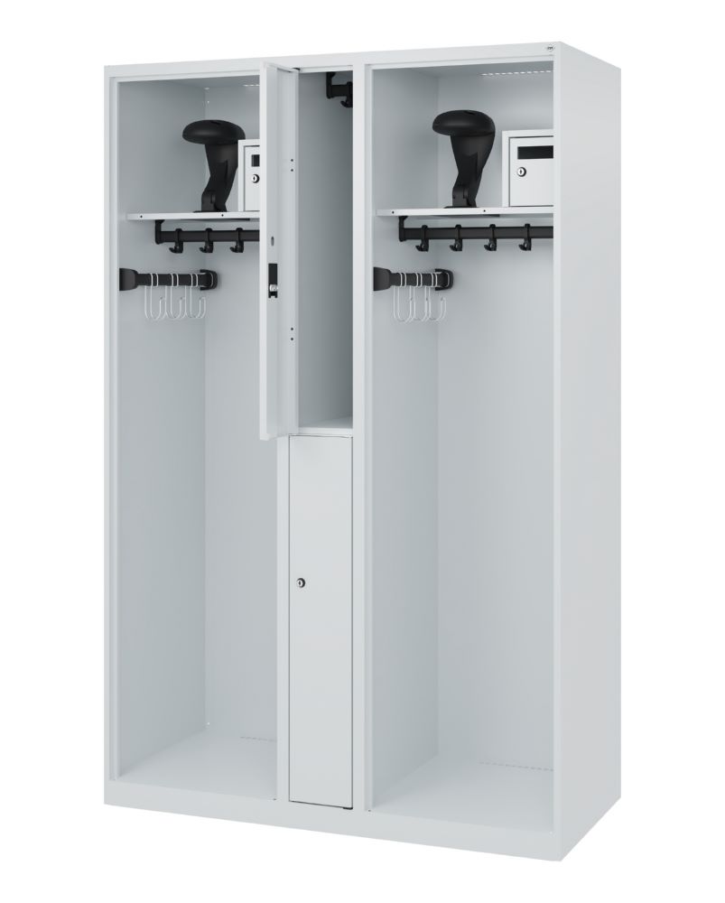 Produktbild C+P Feuerwehrspind Maxi 2 offene Abteile lichtgrau 1200 x 500 x 1850 mm bild 2