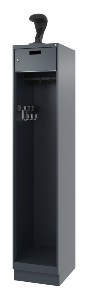 Produktbild C+P Feuerwehrspind Evolo Praktus mit Schiebehaken anthrazit 400 x 500 x 1850 mm