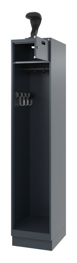 Produktbild C+P Feuerwehrspind Evolo Praktus mit Schiebehaken anthrazit 400 x 500 x 1850 mm bild 2