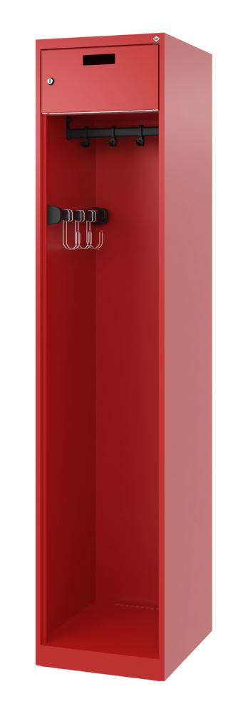 Produktbild C+P Feuerwehrspind Evolo Praktus in feuerrot 400 x 500 x 1850 mm