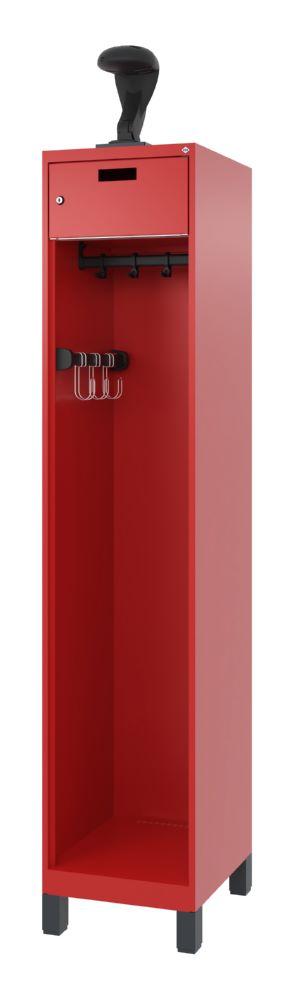 Produktbild C+P Feuerwehrspind Evolo Praktus 1 Abteil in feuerrot 400 x 500 x 1950 mm