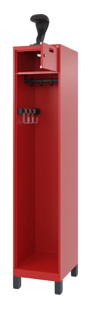 Produktbild C+P Feuerwehrspind Evolo Praktus 1 Abteil in feuerrot 400 x 500 x 1950 mm bild 2
