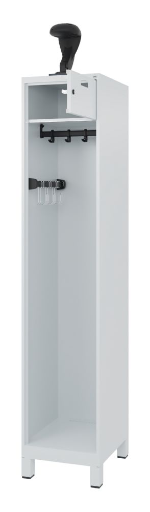 Produktbild C+P Feuerwehrspind Evolo Praktus 1 Abteil hellgrau 400 x 500 x 1850 mm bild 2