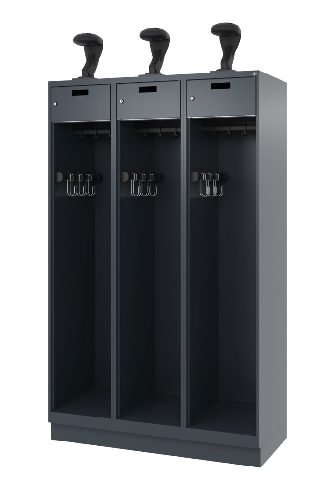 Produktbild C+P Feuerwehrspind Praktus Abteilbreite 400 mm anthrazit 1200 x 500 x 1850 mm