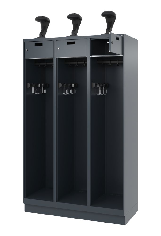 Produktbild C+P Feuerwehrspind Praktus Abteilbreite 400 mm anthrazit 1200 x 500 x 1850 mm bild 2