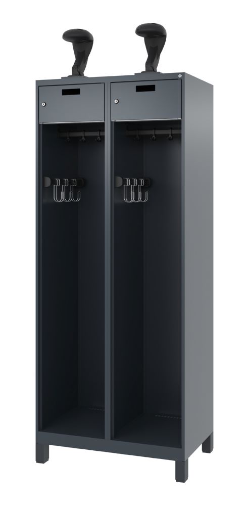 Produktbild C+P Offener Feuerwehrspind Evolo Praktus 2 Innenabteile 800 x 500 x 1850 mm