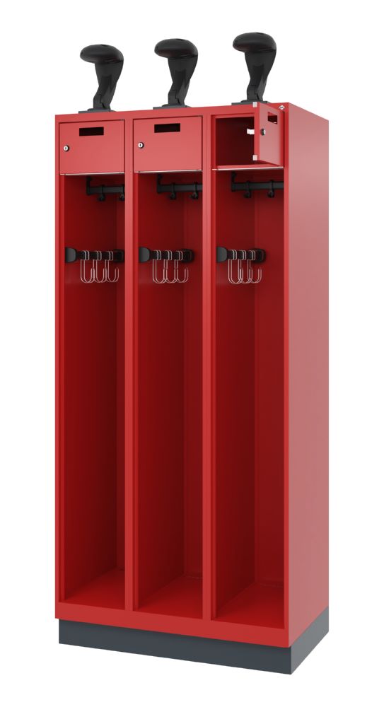 Produktbild C+P Stahl Feuerwehrspind Evolo Praktus feuerrot 900 x 500 x 1850 mm bild 2
