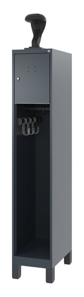 Produktbild C+P Schmaler Feuerwehrspind Evolo Youngster 1 Abteil anthrazit 300 x 500 x 1530 mm