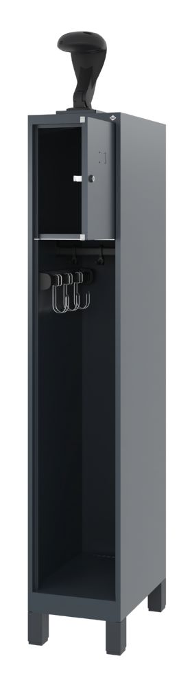 Produktbild C+P Schmaler Feuerwehrspind Evolo Youngster 1 Abteil anthrazit 300 x 500 x 1530 mm bild 2