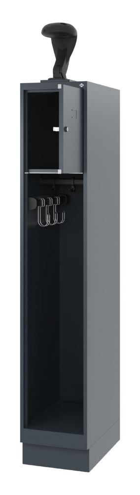 Produktbild C+P Feuerwehrspind Youngster mit Zylinderschloss dunkelgrau 300 x 500 x 1530 mm bild 2