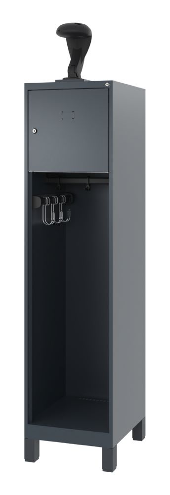 Produktbild C+P Feuerwehrspind Youngster 1 Abteil dunkelgrau 400 x 500 x 1530 mm