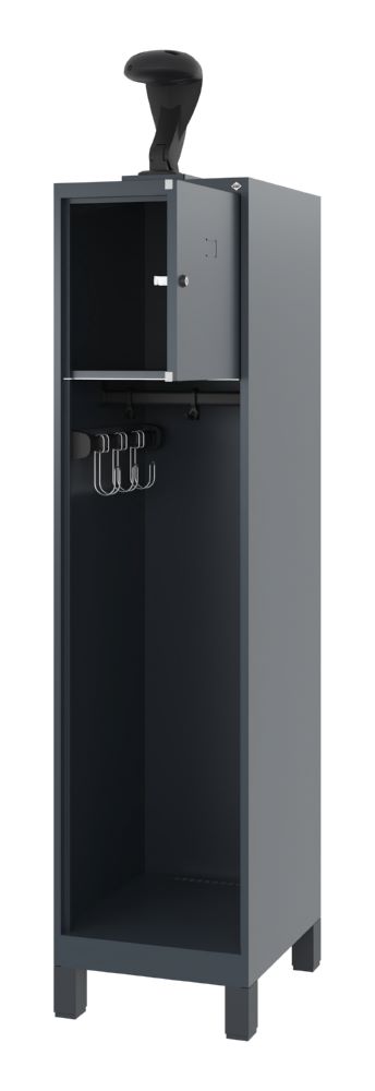 Produktbild C+P Feuerwehrspind Youngster 1 Abteil dunkelgrau 400 x 500 x 1530 mm bild 2