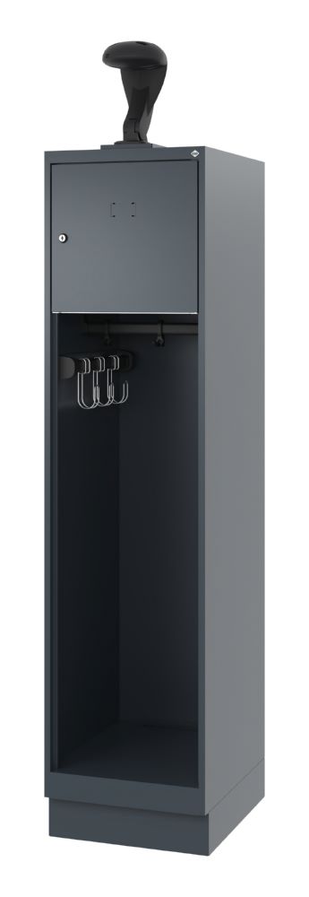 Produktbild C+P Feuerwehrspind Evolo Youngster mit Helmhalter anthrazit 400 x 500 x 1530 mm