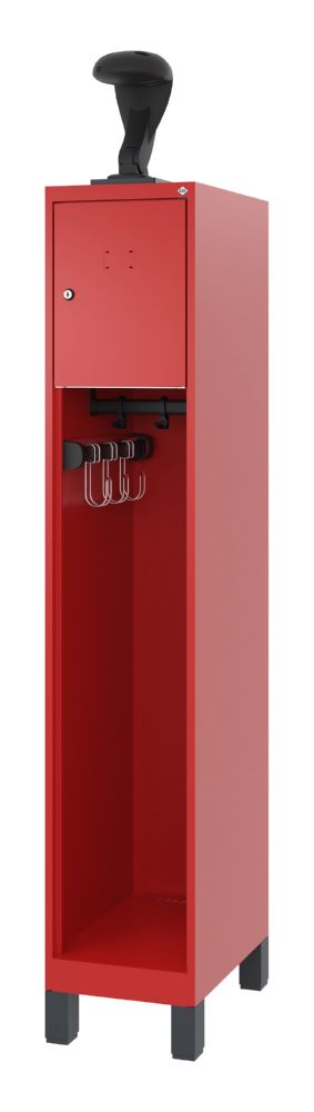 Produktbild C+P Schmaler Feuerwehrspind Evolol Youngster 1 Abteil feuerrot 300 x 500 x 1630 mm