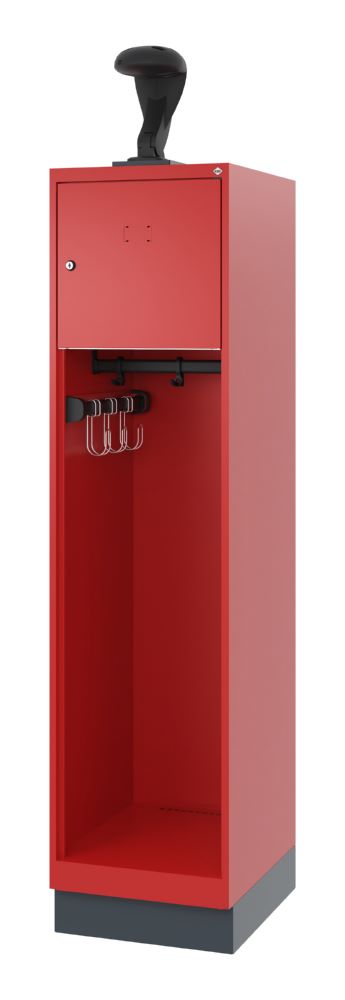 Produktbild C+P Feuerwehrspind Evolo Youngster mit Helmhalter feuerrot 400 x 500 x 1530 mm