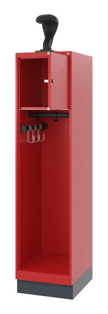 Produktbild C+P Feuerwehrspind Evolo Youngster mit Helmhalter feuerrot 400 x 500 x 1530 mm bild 2