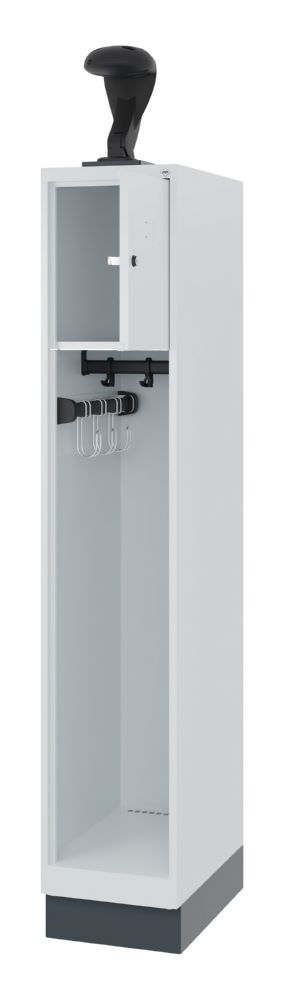 Produktbild C+P Feuerwehrspind Evolo Youngster mit Zylinderschloss hellgrau 300 x 500 x 1530 mm bild 2