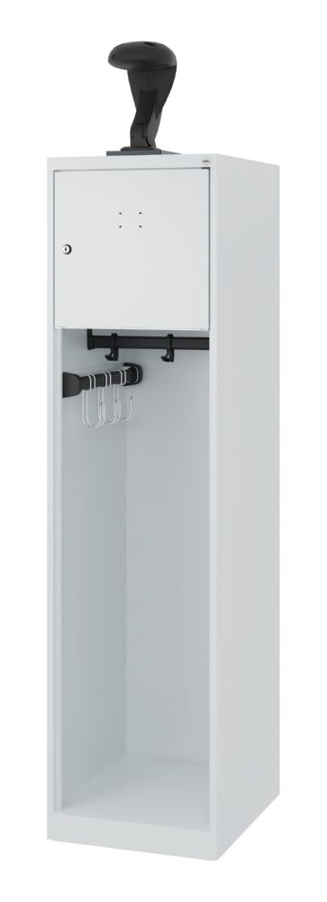 Produktbild C+P Feuerwehrspind mit Multifunktionsleiste Evolo lichtgrau 400 x 500 x 1530 mm