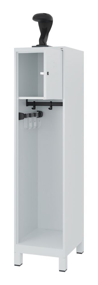 Produktbild C+P Feuerwehrspind mit Schloss Youngster hellgrau 400 x 500 x 1530 mm bild 2