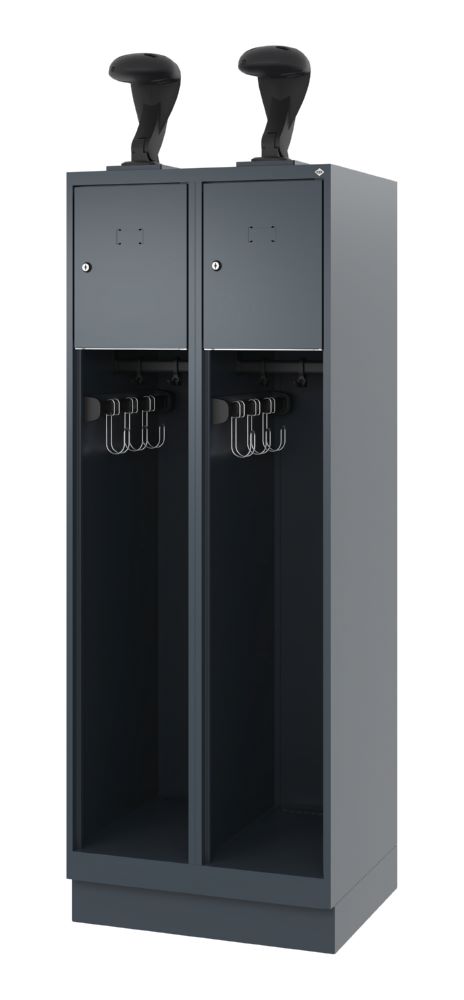 Produktbild C+P Feuerwehrspind Evolo Youngster 2 Abteile anthrazit 600 x 500 x 1530 mm bild 1