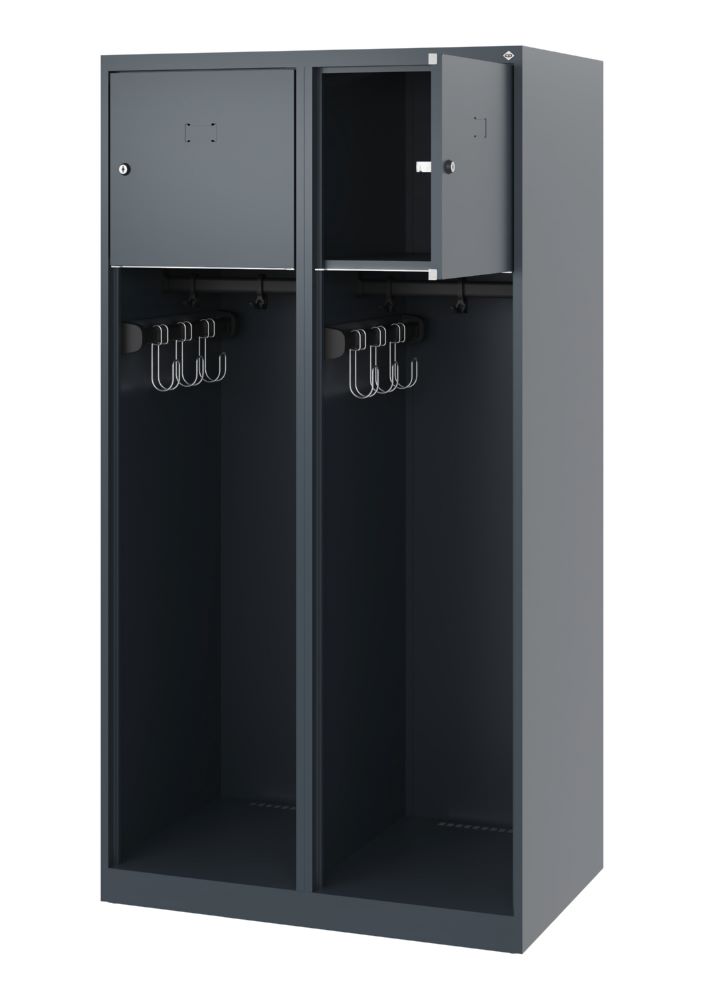 Produktbild C+P Feuerwehrspind Youngster mit Ablageböden anthrazit 800 x 500 x 1530 mm bild 2