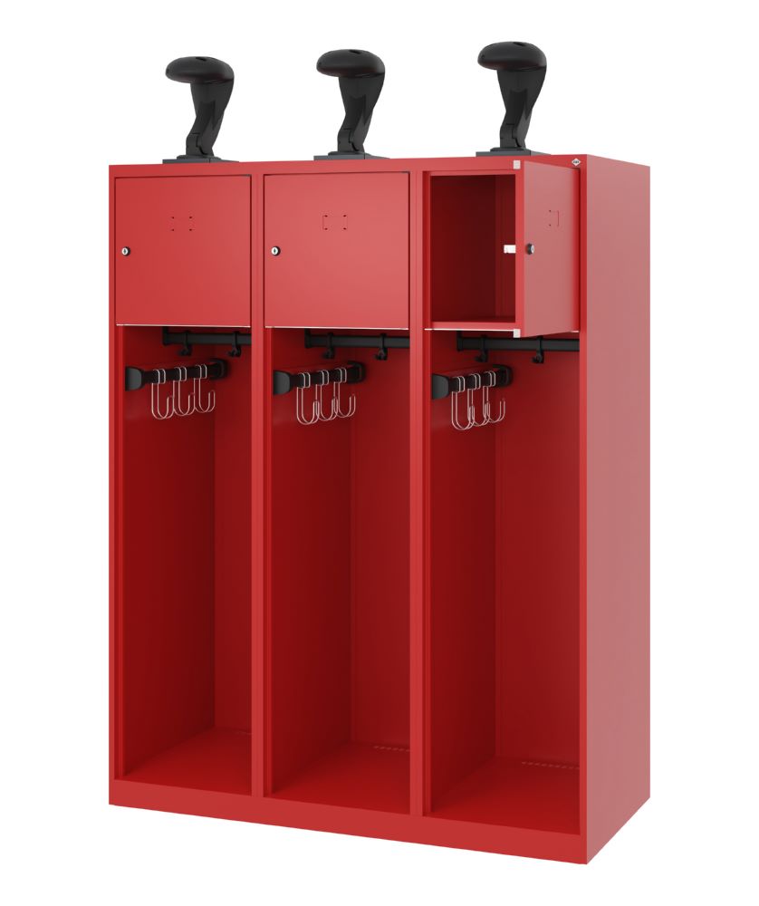 Produktbild C+P Feuerwehrspind Youngster 3 Wertfachtüren feuerrot 1200 x 500 x 1530 mm bild 2