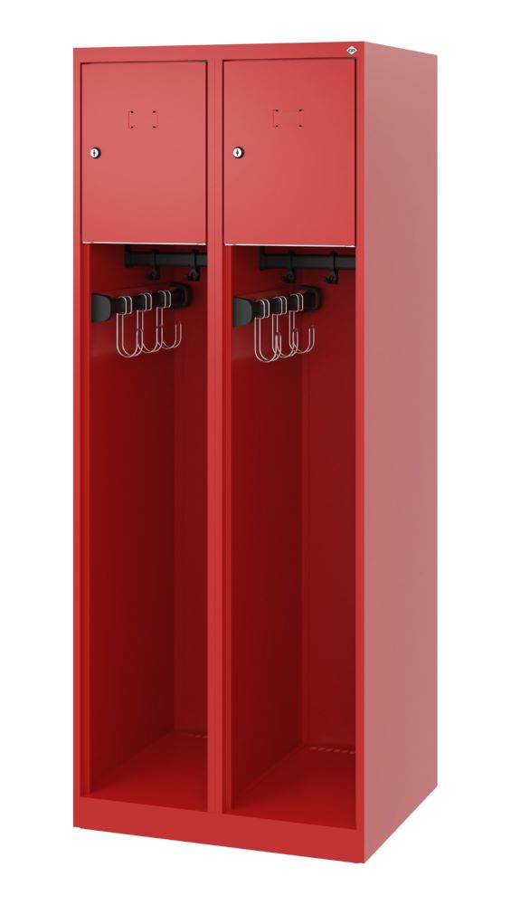 Produktbild C+P Feuerwehrspindl Youngster 2 Wertfachtüren feuerrot 600 x 500 x 1530 mm