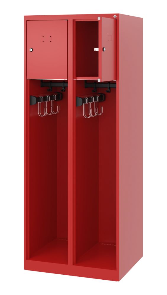 Produktbild C+P Feuerwehrspindl Youngster 2 Wertfachtüren feuerrot 600 x 500 x 1530 mm bild 2