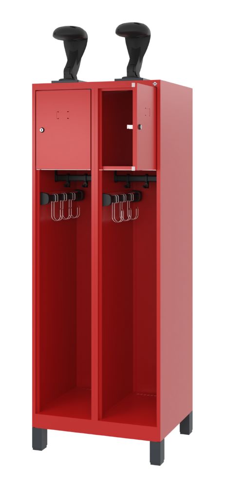 Produktbild C+P Feuerwehrspind Youngster mit Multifunktionsleiste feuerrot 600 x 500 x 1530 mm bild 2