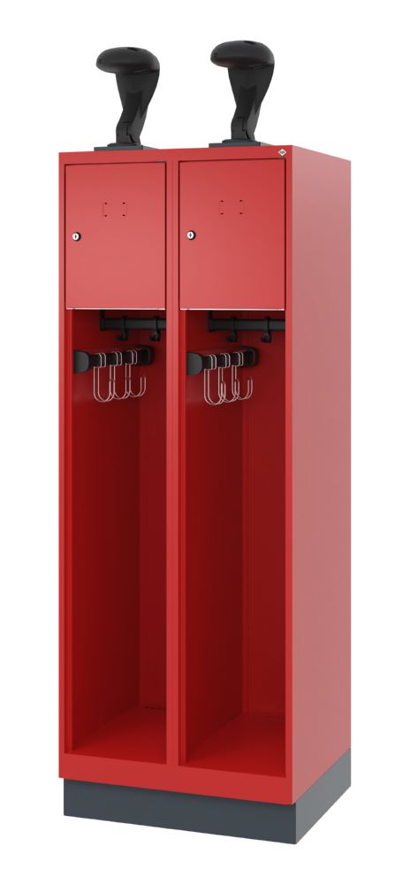 Produktbild C+P Feuerwehrspind Evolo Youngster 2 Abteile feuerrot 600 x 500 x 1530 mm