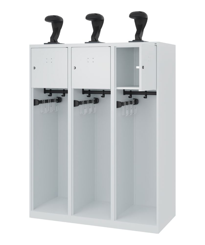 Produktbild C+P Feuerwehrspind Youngster 3 Wertfächer lichtgrau 1200 x 500 x 1530 mm bild 2