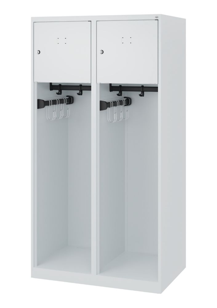 Produktbild C+P Feuerwehrspind Youngster je 1 Ablageboden 1 Stange grau 800 x 500 x 1530 mm
