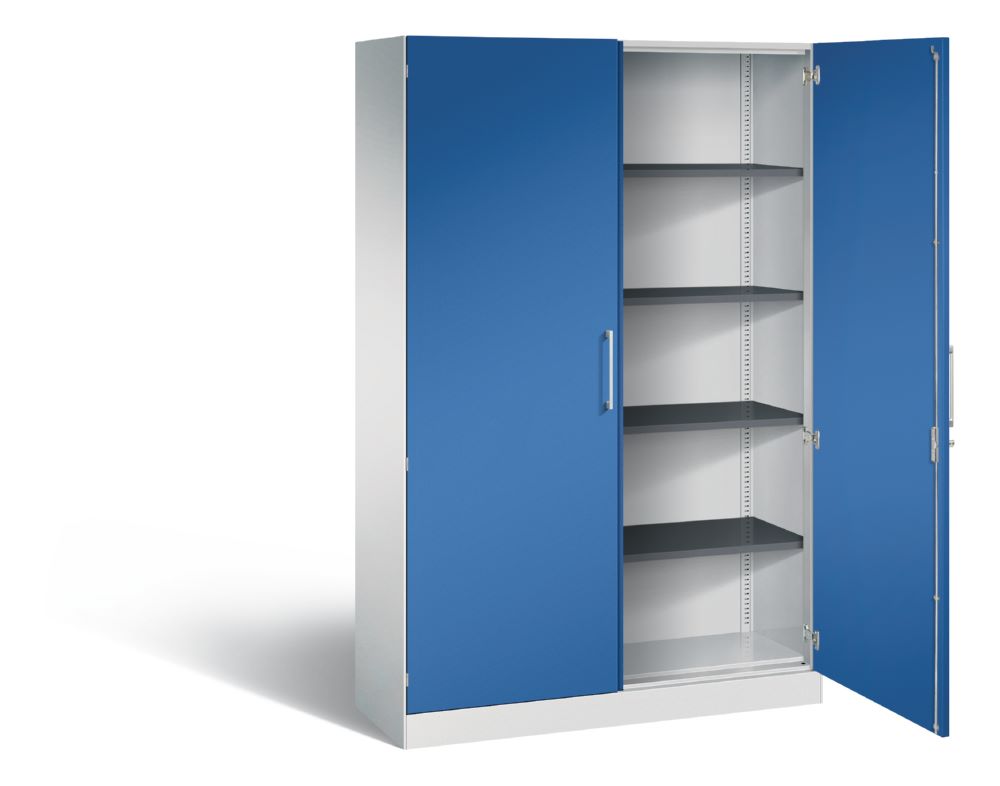 Produktbild C+P Flügeltürenschrank Asisto 4 Einlegeböden enzianblau 1200 x 435 x 1980 mm bild 2