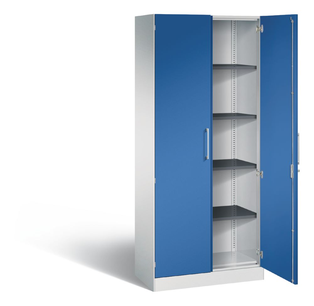 Produktbild C+P Flügeltürenschrank Asisto 2 Stahltüren in enzianblau 800 x 435 x 1980 mm bild 2