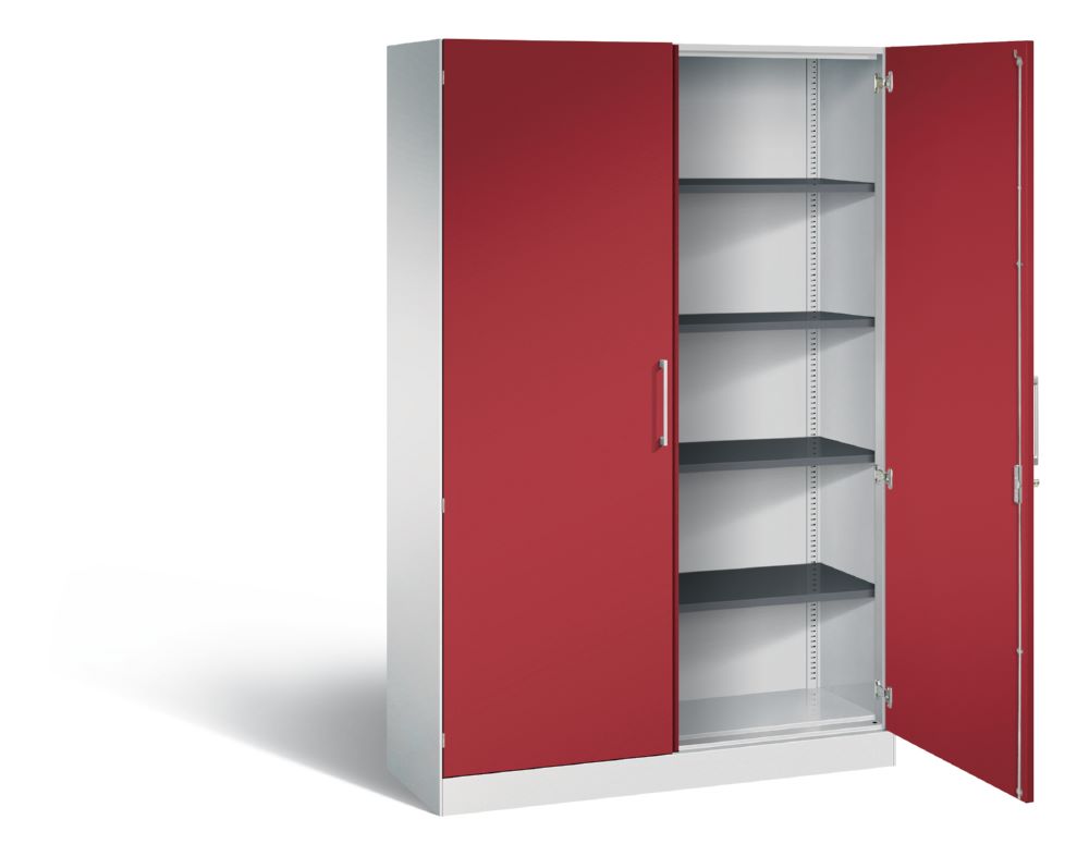 Produktbild C+P Flügeltürenschrank Asisto 4 Einlegeböden rubinrot 1200 x 435 x 1980 mm bild 2