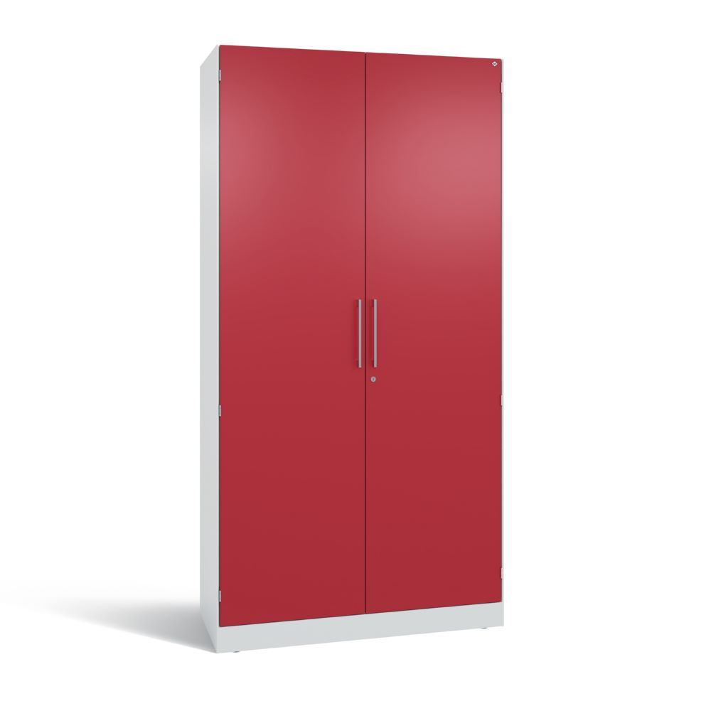 Produktbild C+P Stahl Flügeltürenschrank mit Bügelgriffen Asisto rubinrot 1000 x 435 x 1980 mm bild 1