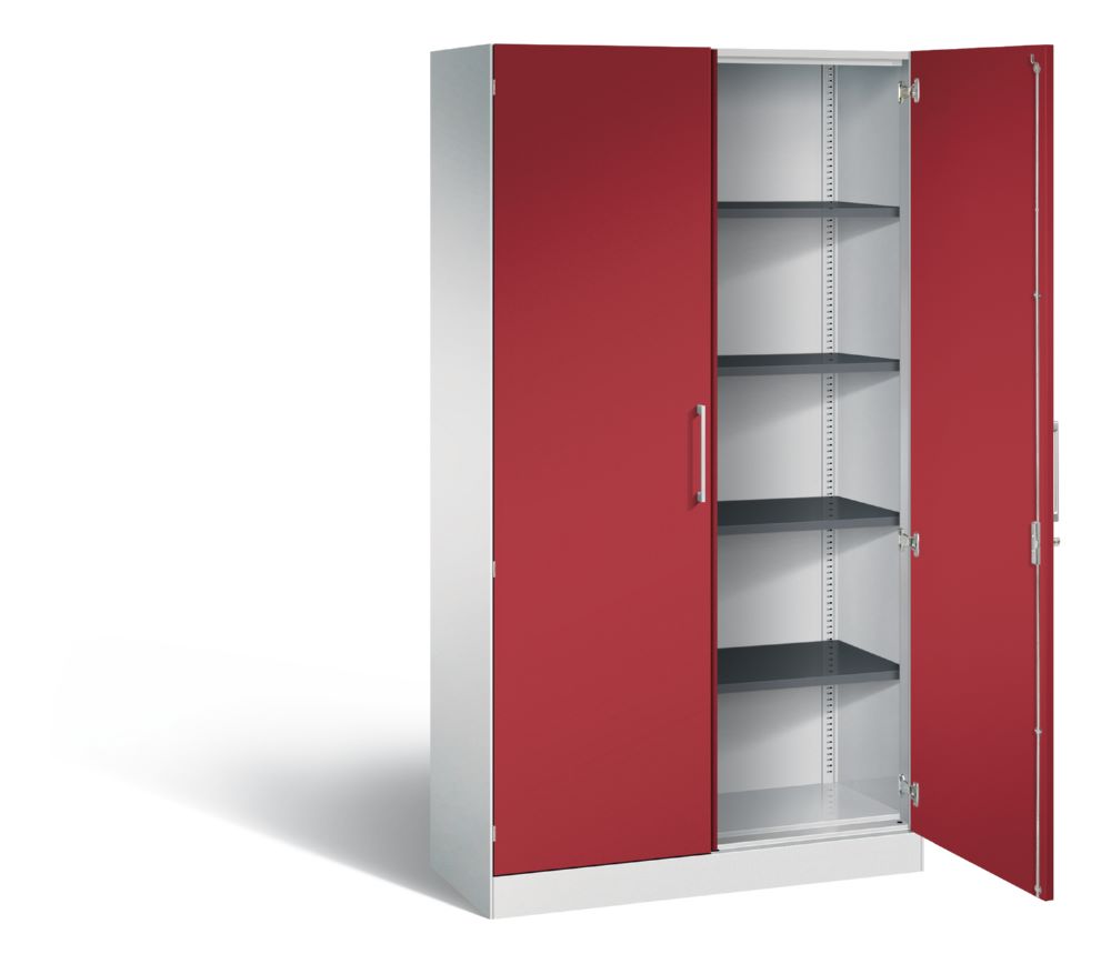 Produktbild C+P Stahl Flügeltürenschrank mit Bügelgriffen Asisto rubinrot 1000 x 435 x 1980 mm bild 2