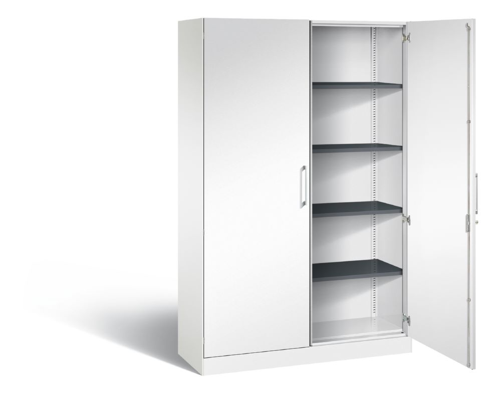 Produktbild C+P Flügeltürenschrank aus Stahl Asisto verkehrsweiß 1200 x 435 x 1980 mm bild 2