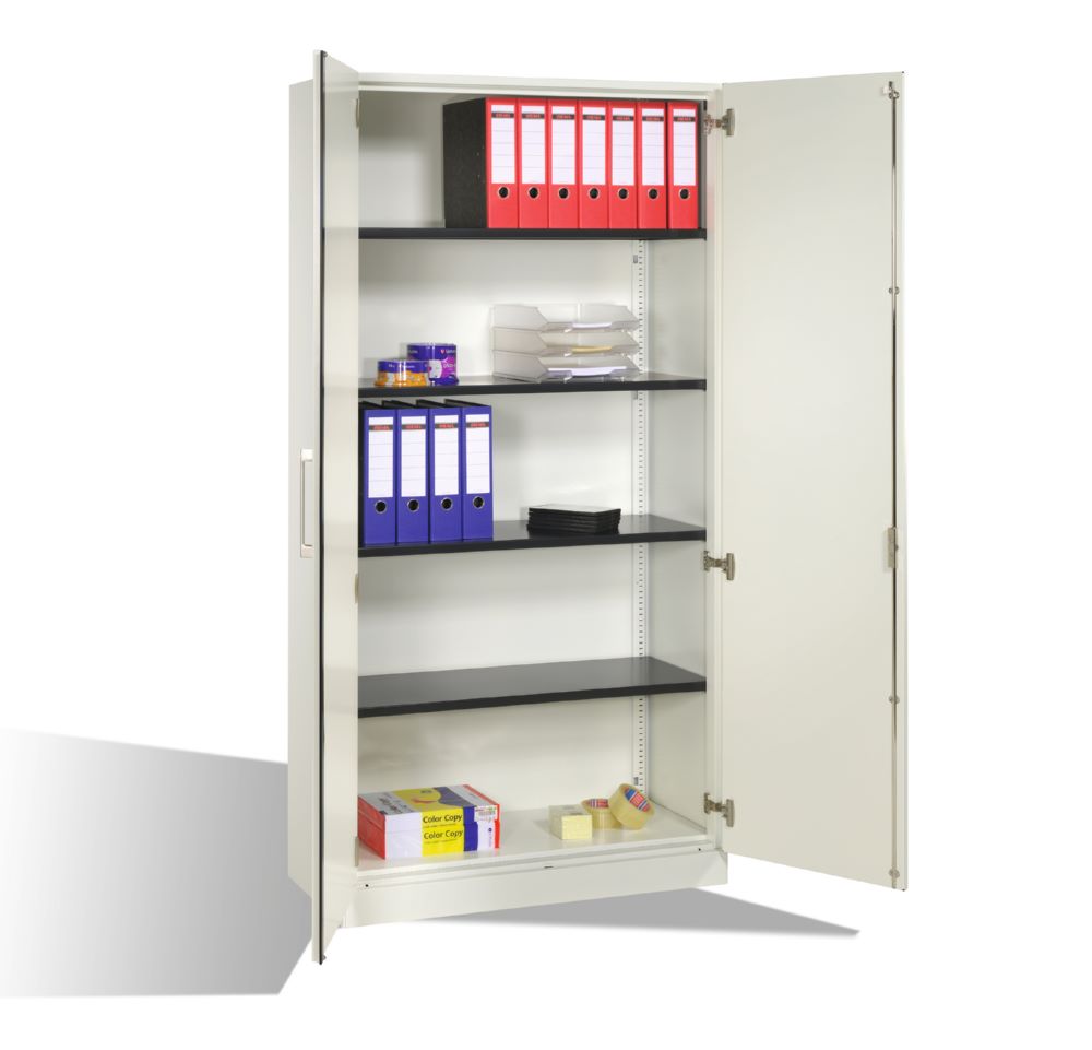 Produktbild C+P Großer Flügeltürenschrank mit Sahltüren Asisto weiß 1000 x 435 x 1980 mm bild 3