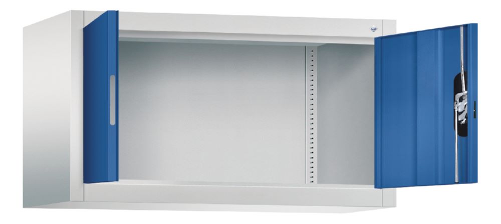 Produktbild C+P Flügeltürenschrank Acurado 900 enzianblau lichtgrau 930 x 400 x 500 mm bild 2
