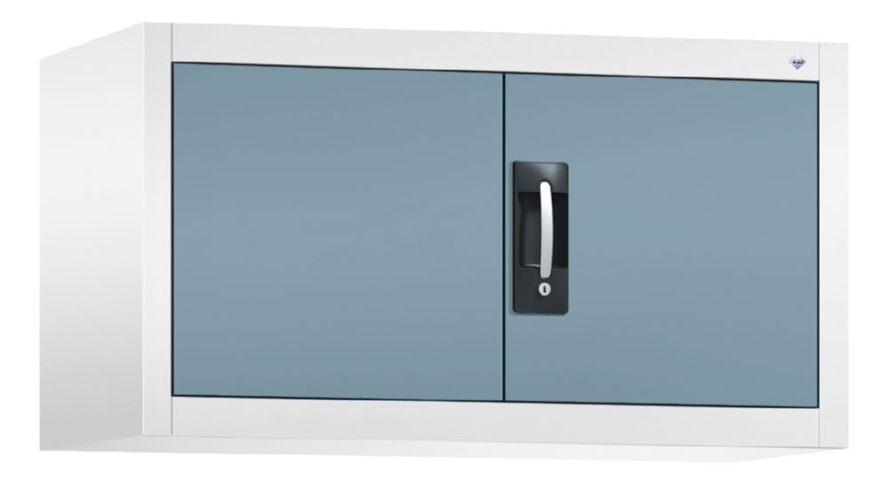 Produktbild C+P Aufsatz Flügeltürenschrank horizontblau weiß 930 x 400 x 500 mm