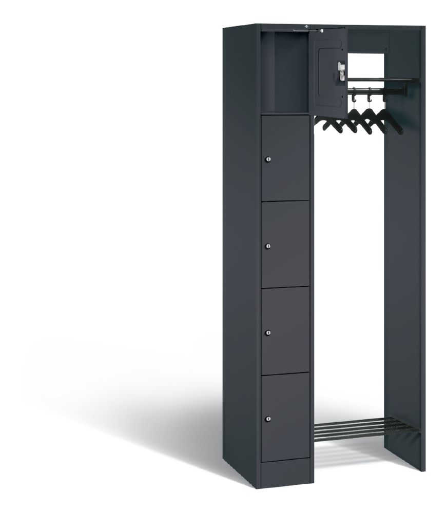 Produktbild C+P Garderobe Serie 8070 inklusive Kleiderbügel anthrazit 740 x 480 x 1950 mm bild 2