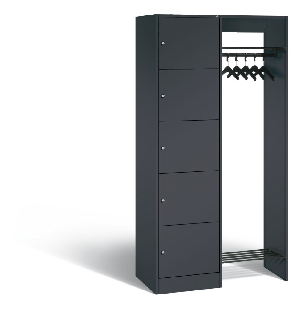 Produktbild C+P Garderobe Serie 8070 1 Fächerschrank anthrazit 960 x 480 x 1950 mm