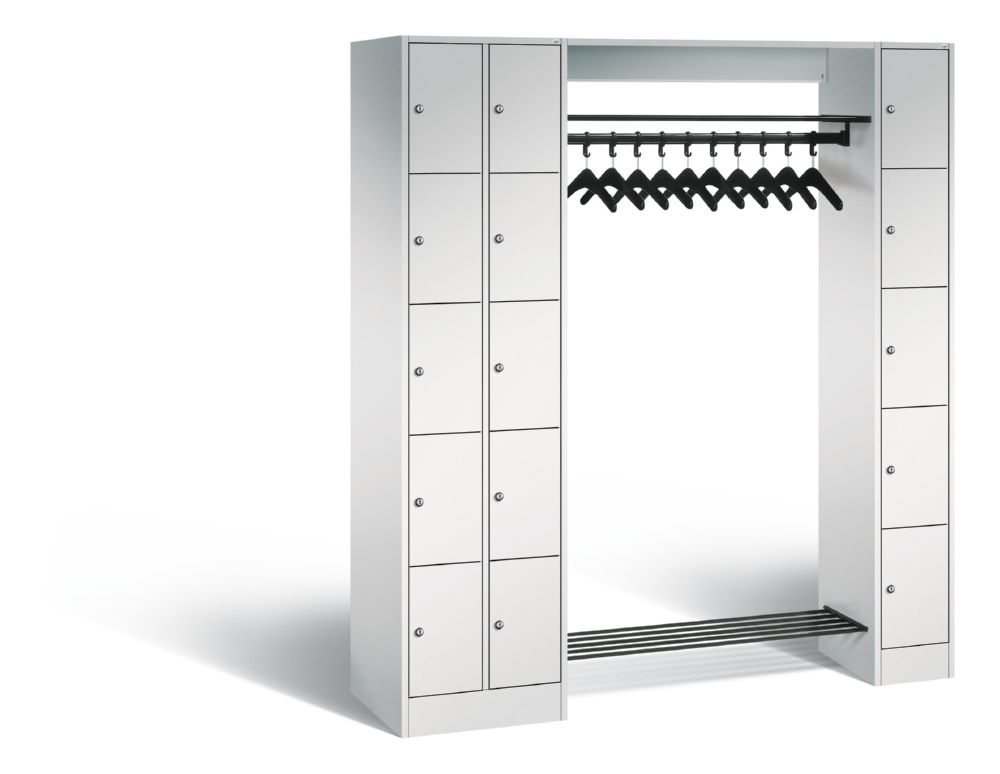 Produktbild C+P Garderobefächerschrank Serie 8070 1950 x 2100 x 480 mm lichtgrau
